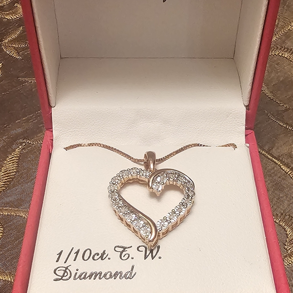 Rose Gold Heart Pendant Necklace